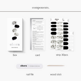 Semi-Cured Gel Nail - N Marble Stone (30pcs)